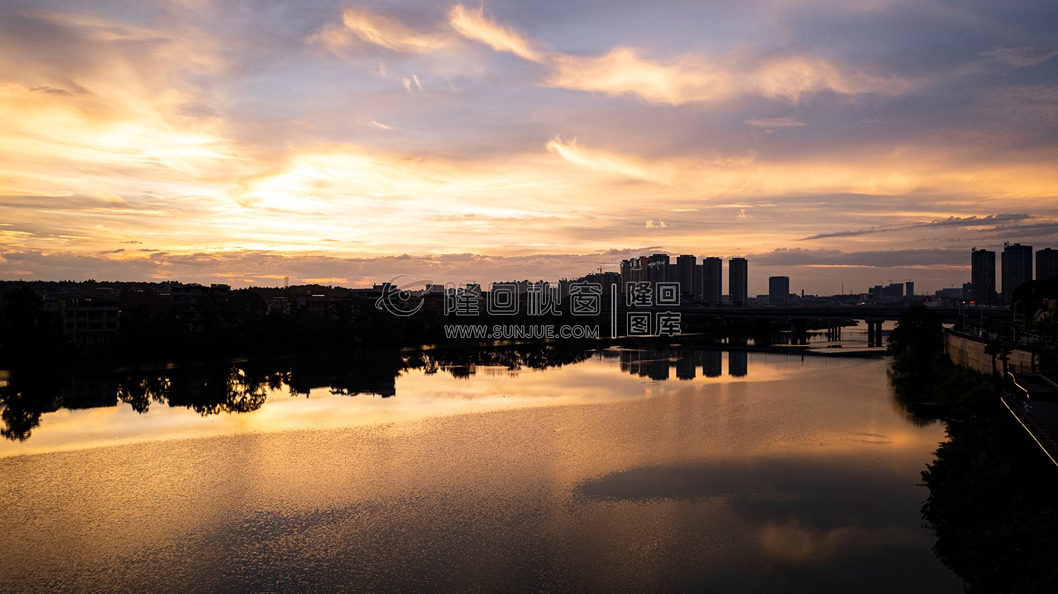 隆回三桥周边的夕阳美景