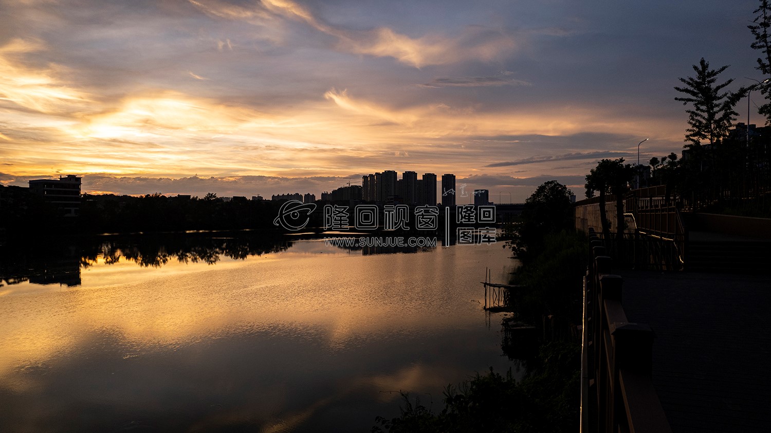 隆回三桥周边的夕阳美景