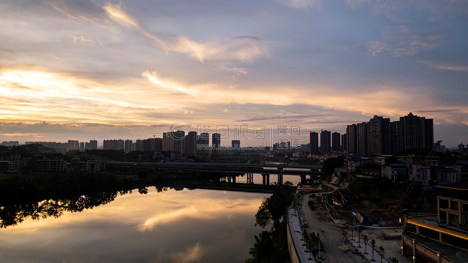 隆回三桥周边的夕阳美景