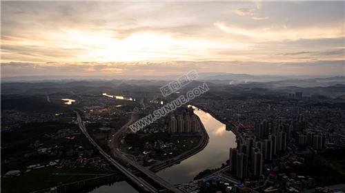 隆回三桥周边的夕阳美景