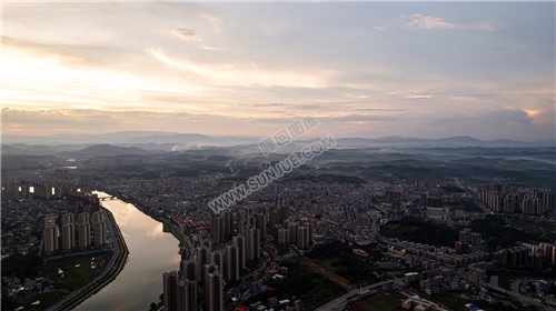 隆回三桥周边的夕阳美景