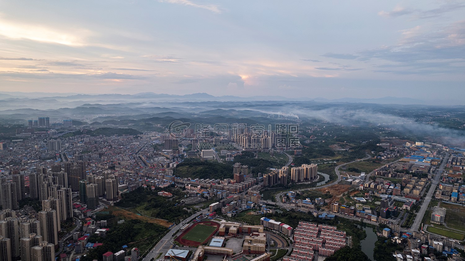 隆回三桥周边的夕阳美景
