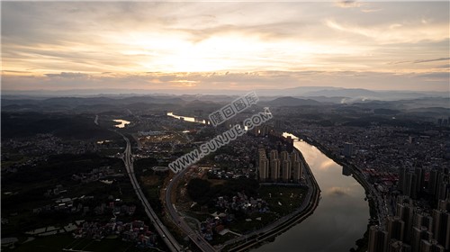 隆回三桥周边的夕阳美景