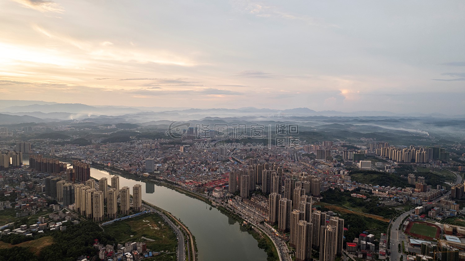 隆回三桥周边的夕阳美景