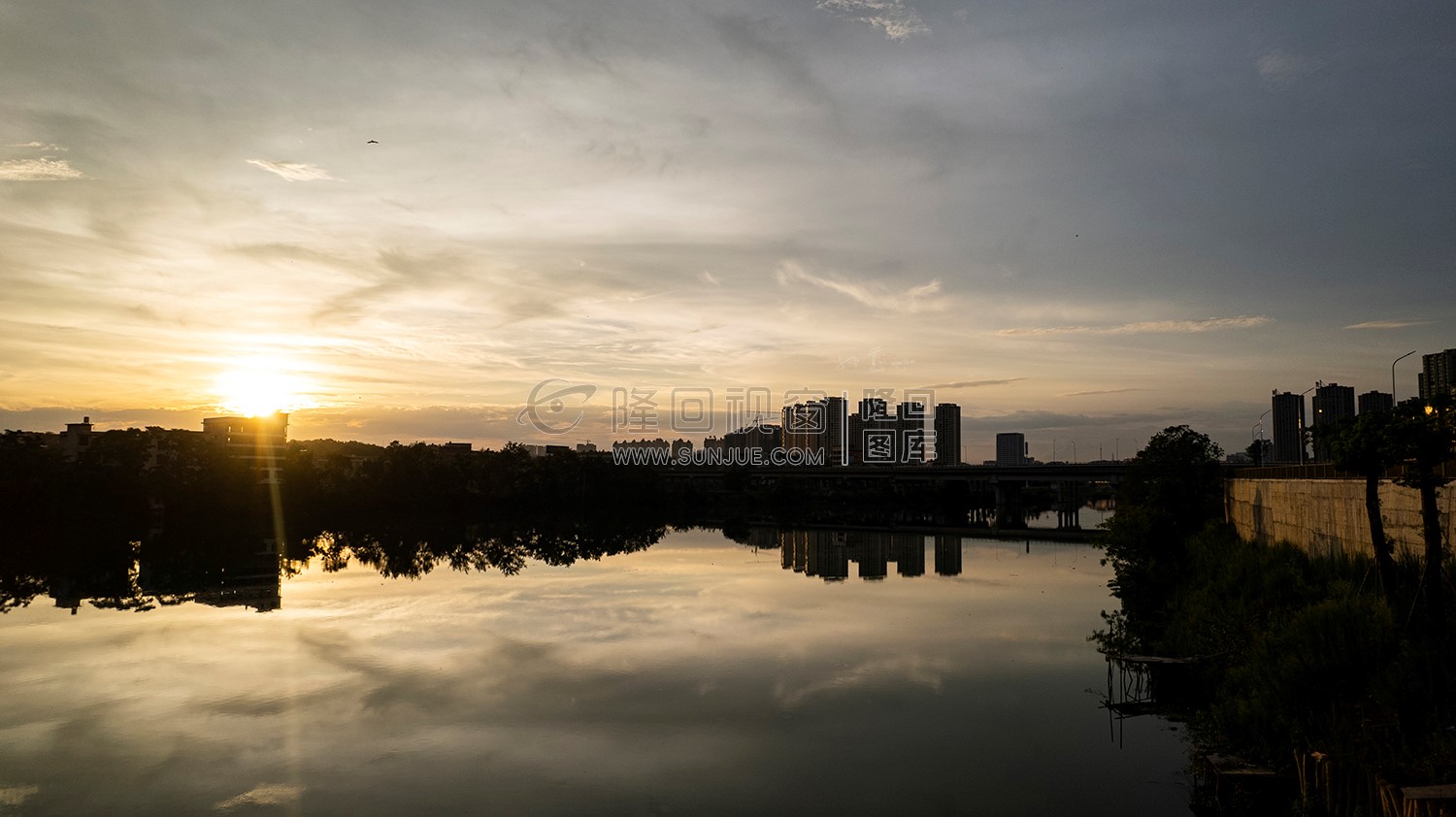 隆回三桥周边的夕阳美景