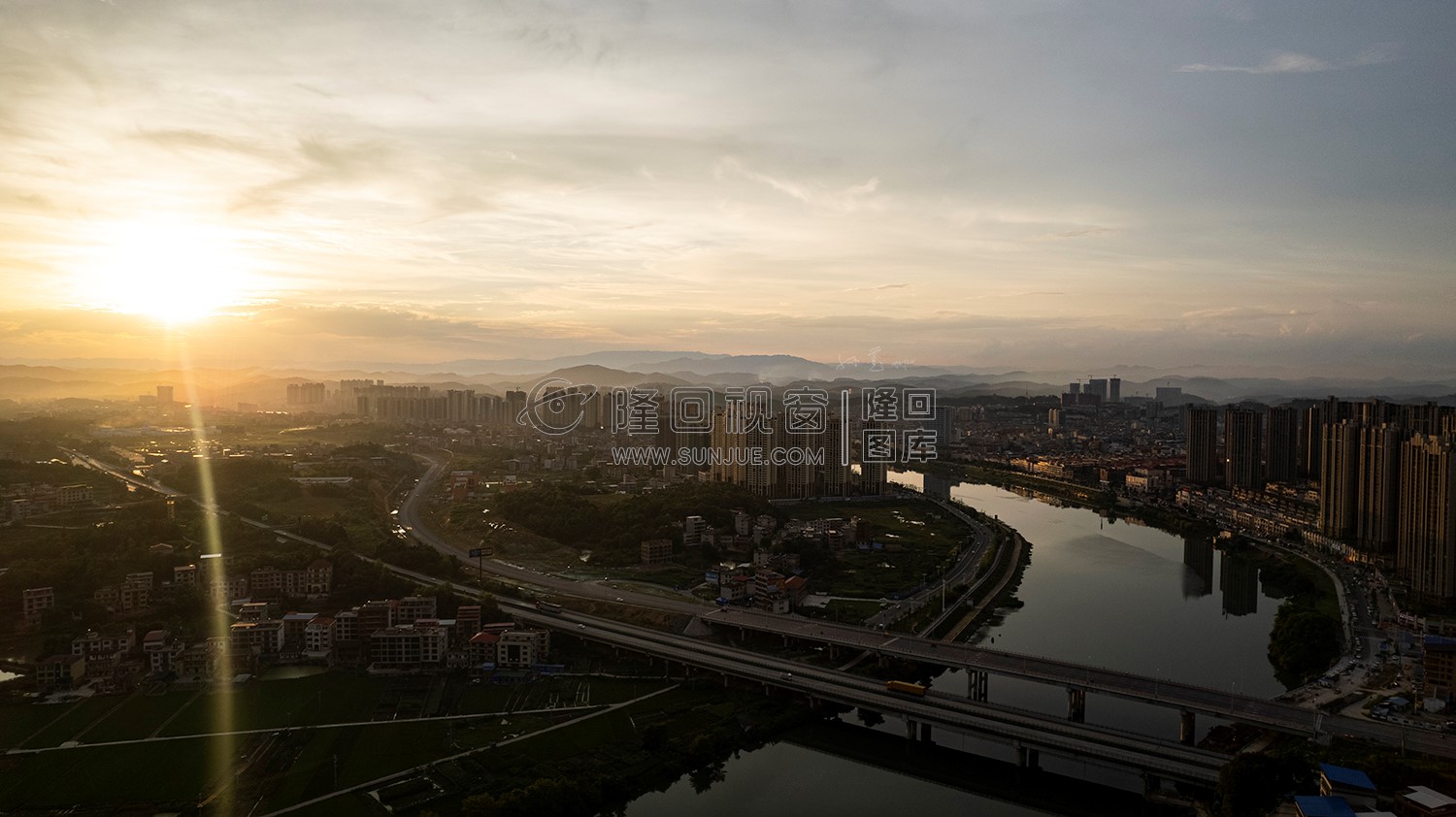 隆回三桥周边的夕阳美景
