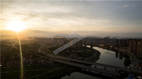 隆回三桥周边的夕阳美景