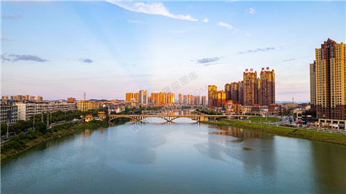 隆回大桥周边金色夕阳，金色隆回