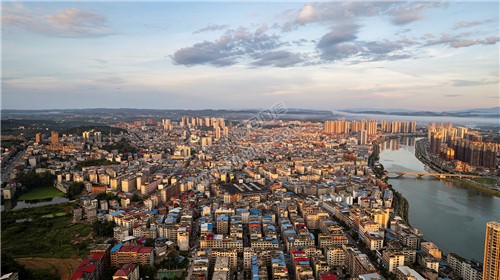 隆回大桥周边金色夕阳