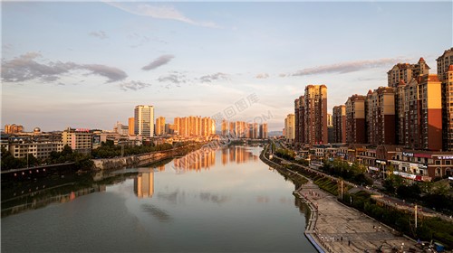 隆回大桥周边金色夕阳