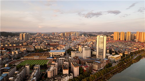 隆回大桥周边金色夕阳