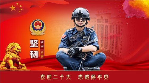 隆回公安猎豹突击队宣传海报