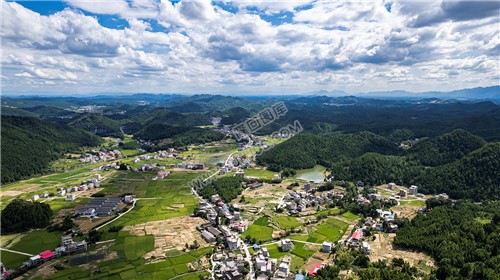 隆回苏河村，千亩稻田连片，木瓜山水流入
