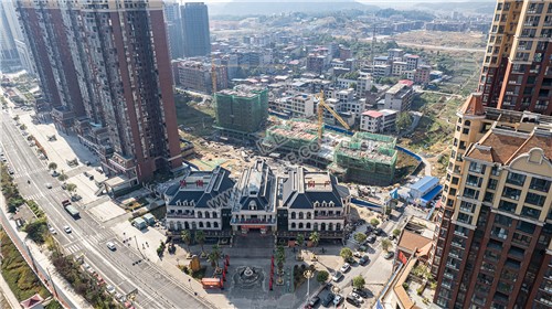 隆回城南巴黎新城沿河风光航拍