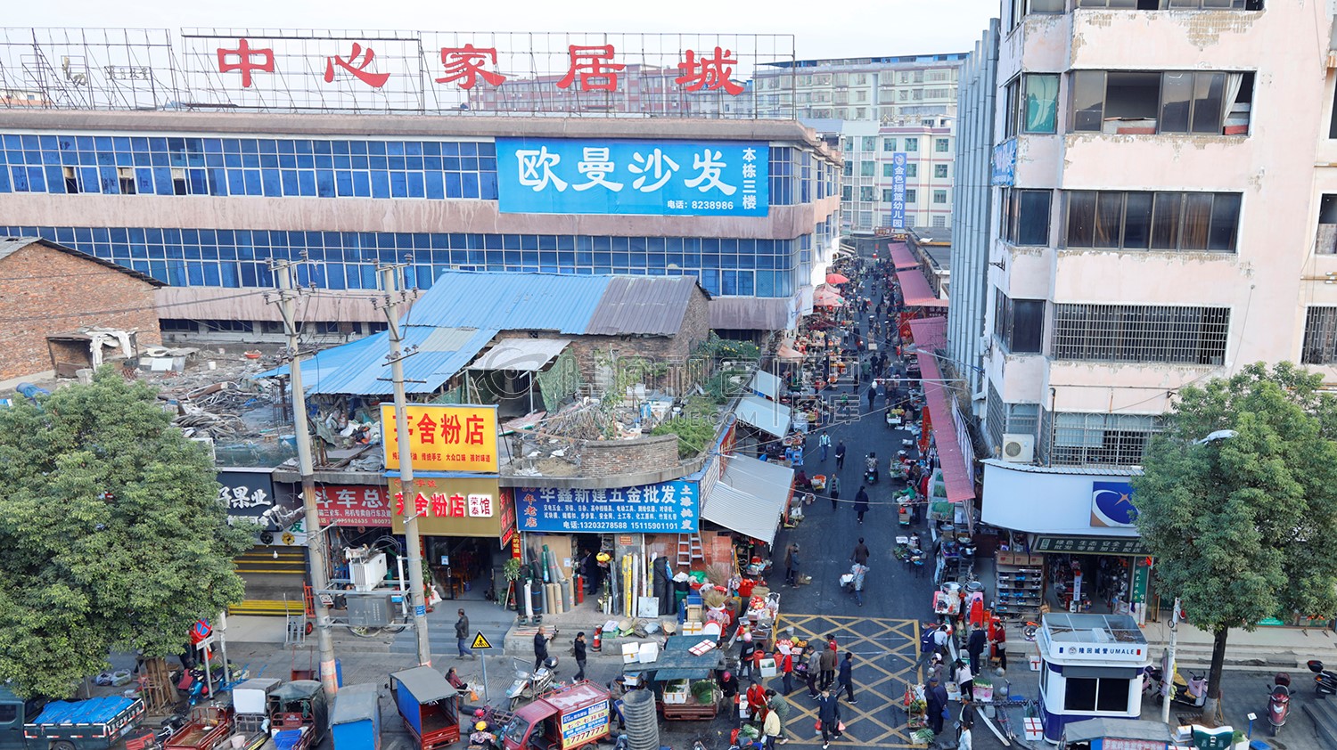 隆回农贸市场的清晨