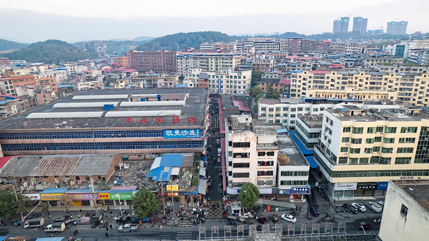 隆回农贸市场的清晨