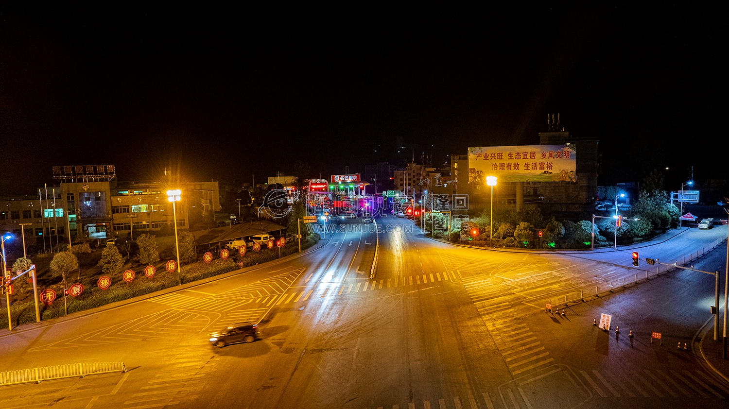 隆回封城第一天当晚县城各地交通情况