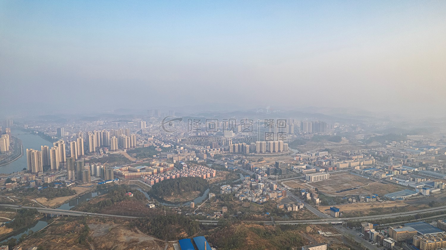 隆回封城第七天，县城各处航拍