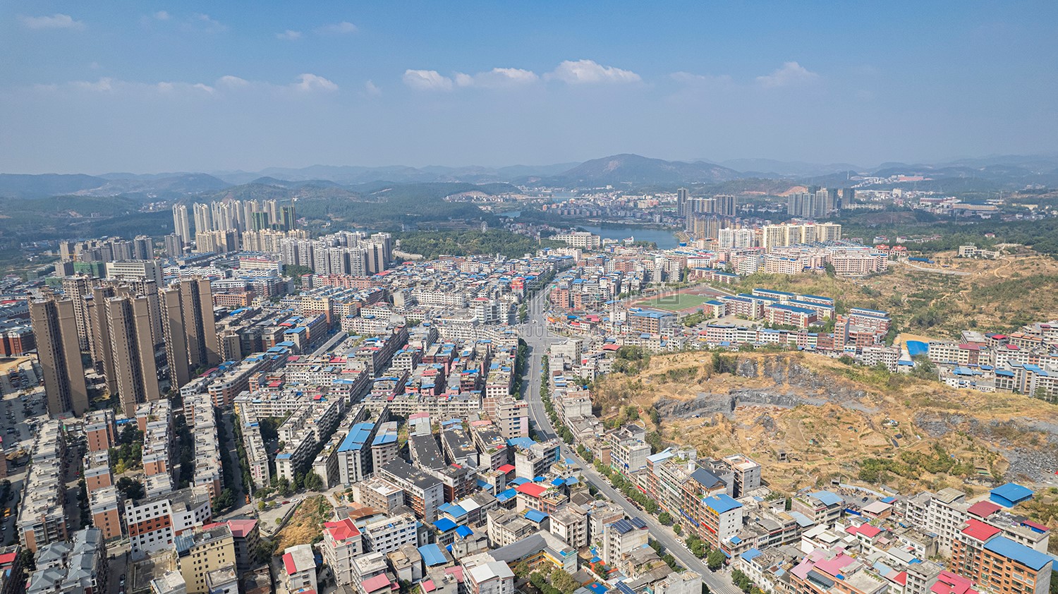 隆回封城第八天，县城各处航拍