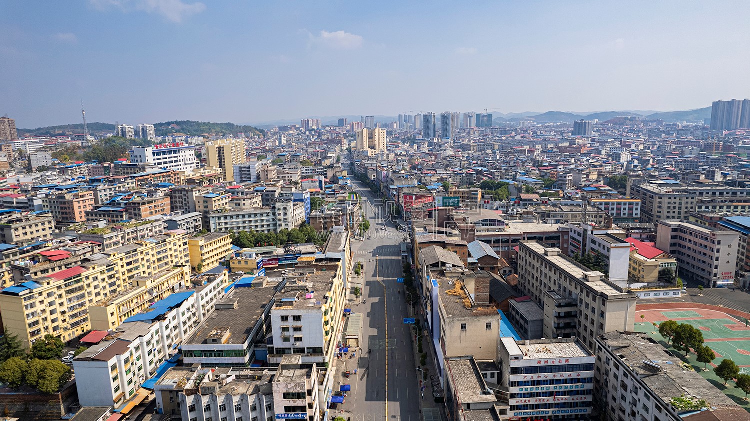 隆回封城第八天，县城各处航拍