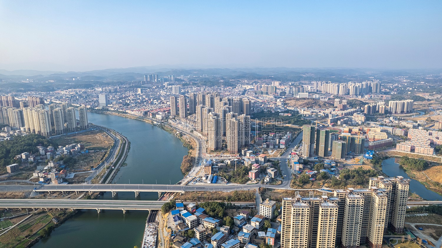 隆回封城第八天，县城各处航拍