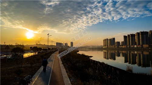 隆回夕阳，赧水河畔的冬天