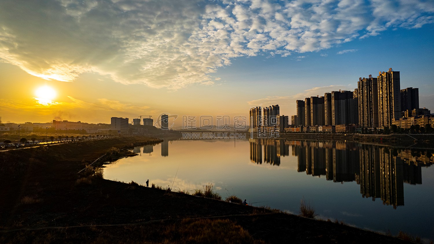 隆回夕阳，赧水河畔的冬天