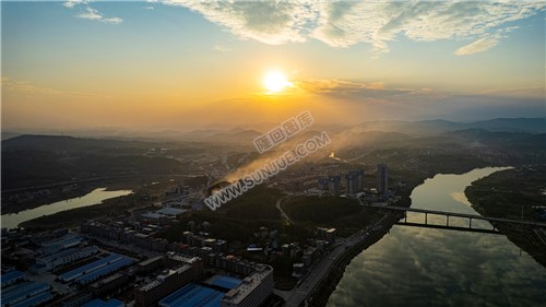 隆回夕阳，赧水河畔的冬天