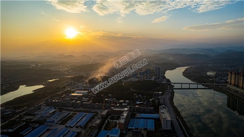 隆回夕阳，赧水河畔的冬天