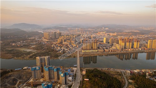 隆回夕阳，赧水河畔的冬天