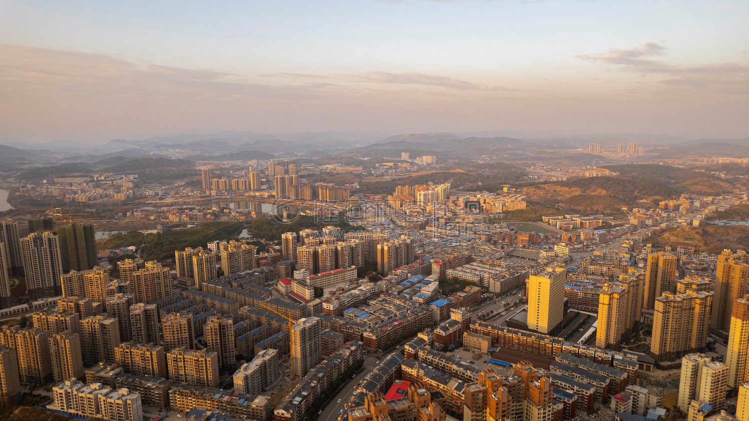 隆回夕阳，赧水河畔的冬天