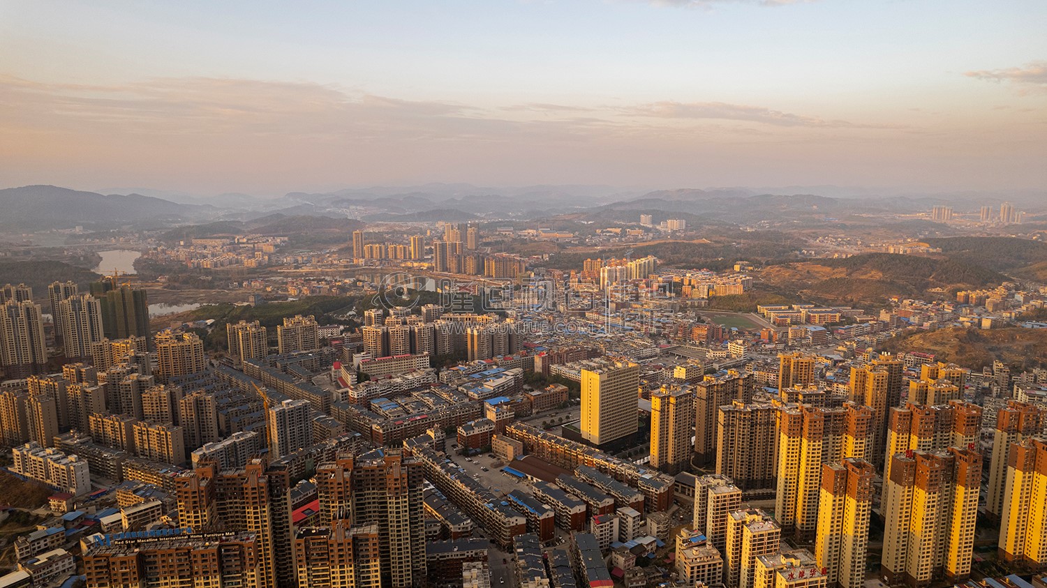 隆回夕阳，赧水河畔的冬天