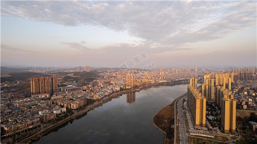 隆回夕阳，赧水河畔的冬天