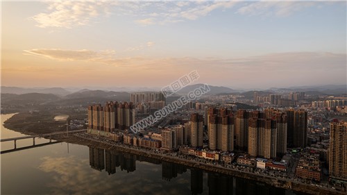 隆回夕阳，赧水河畔的冬天