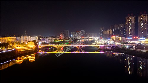 2023隆回春节期间，县城夜景