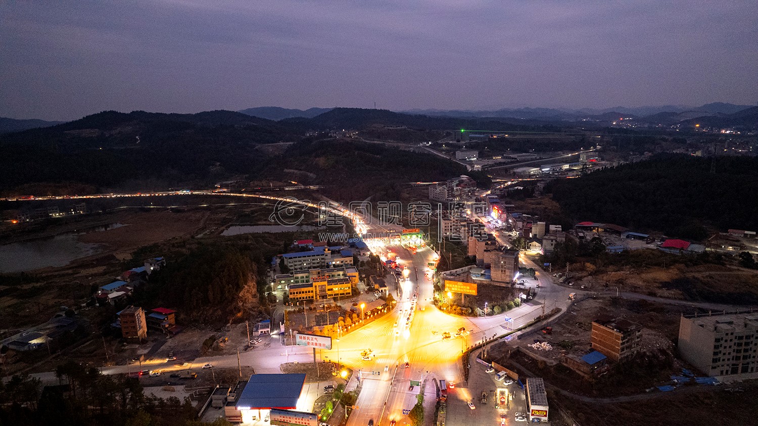 2023隆回春节期间，县城夜景