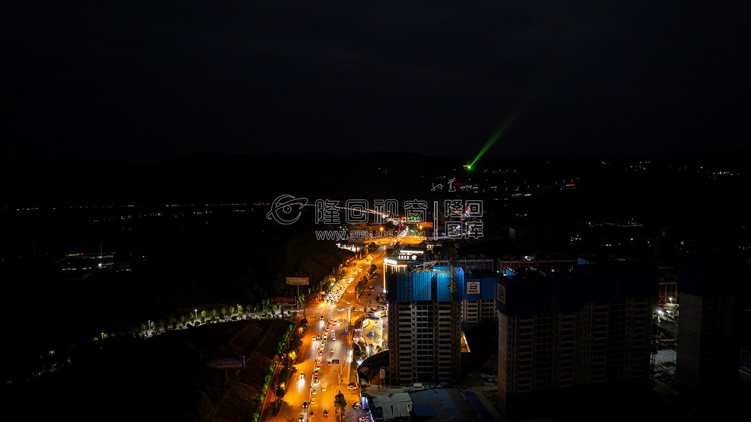 2023隆回春节期间，县城夜景