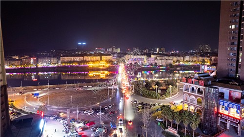 2023隆回春节期间，县城夜景