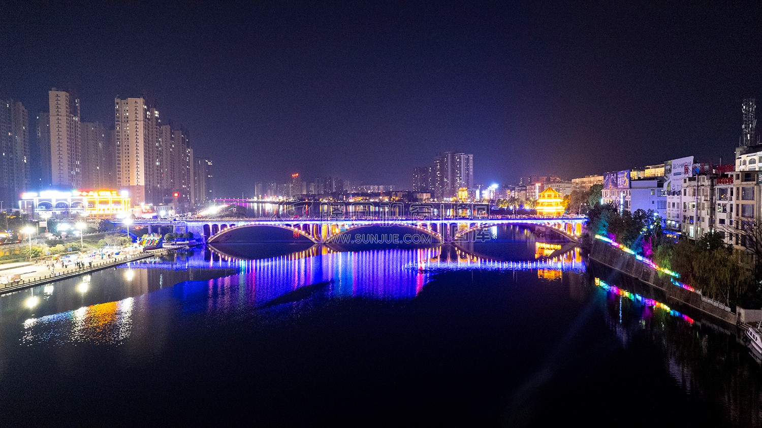 2023隆回春节期间，县城夜景