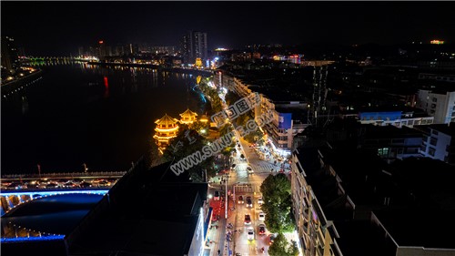 2023隆回春节期间，县城夜景
