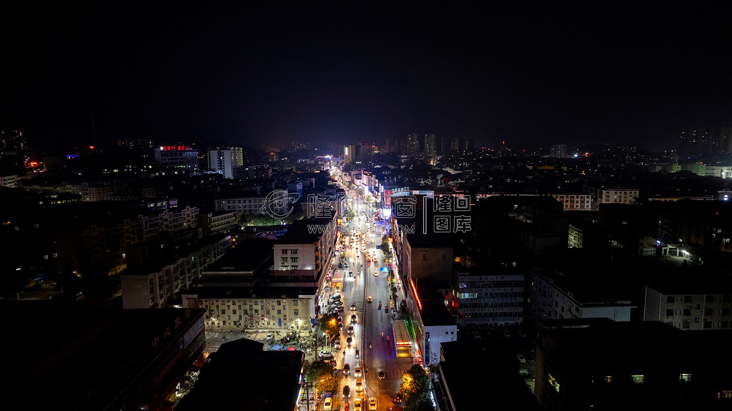 2023隆回春节期间，县城夜景