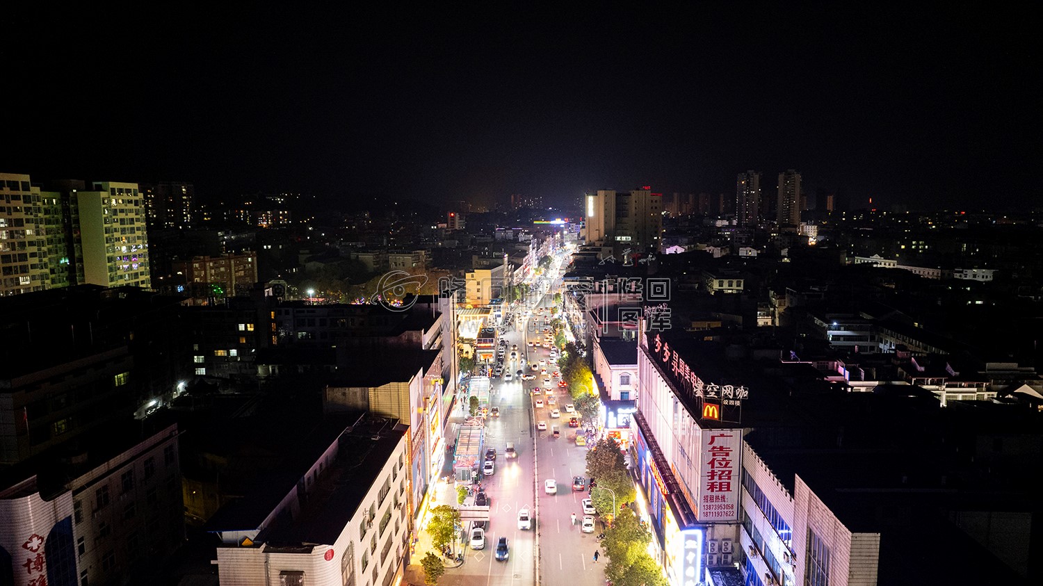 2023隆回春节期间，县城夜景