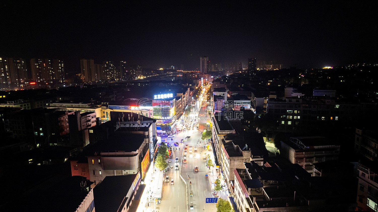 2023隆回春节期间，县城夜景