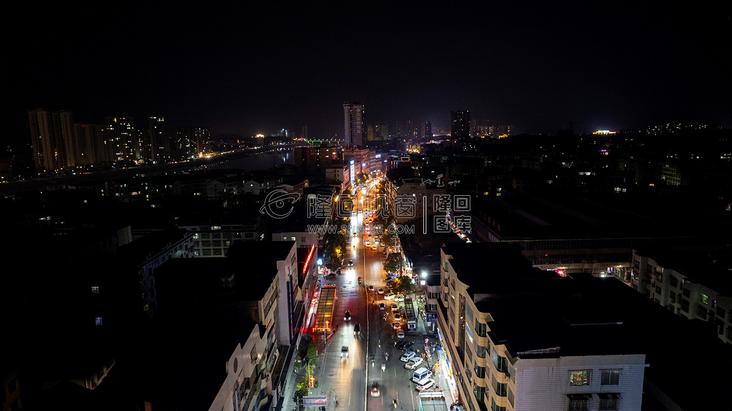 2023隆回春节期间，县城夜景