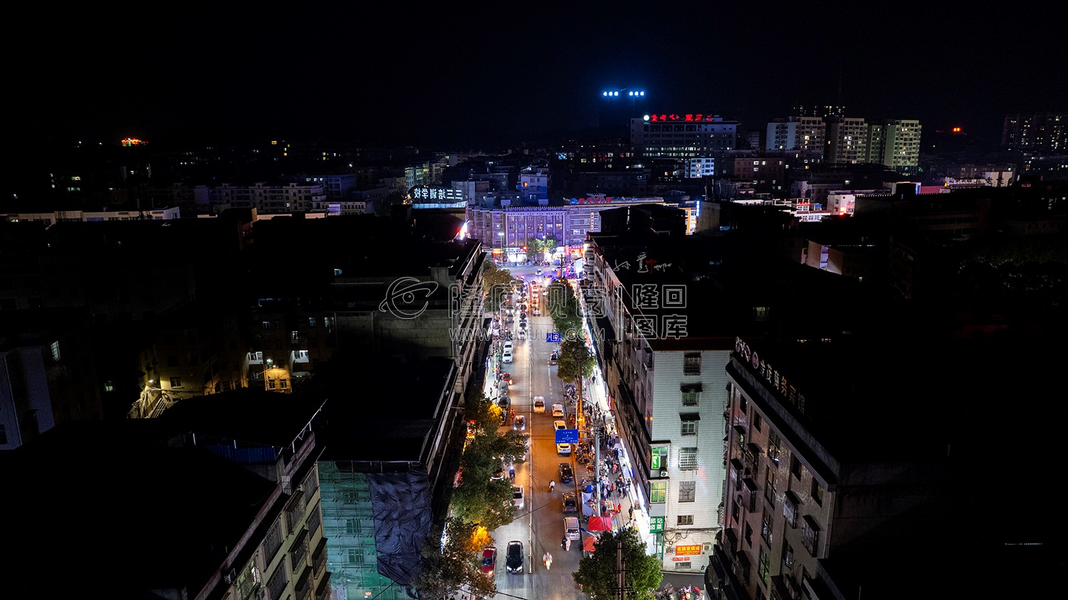 2023隆回春节期间，县城夜景