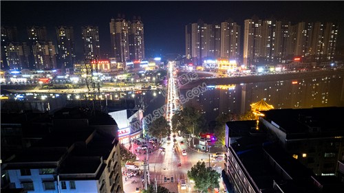 2023隆回春节期间，县城夜景