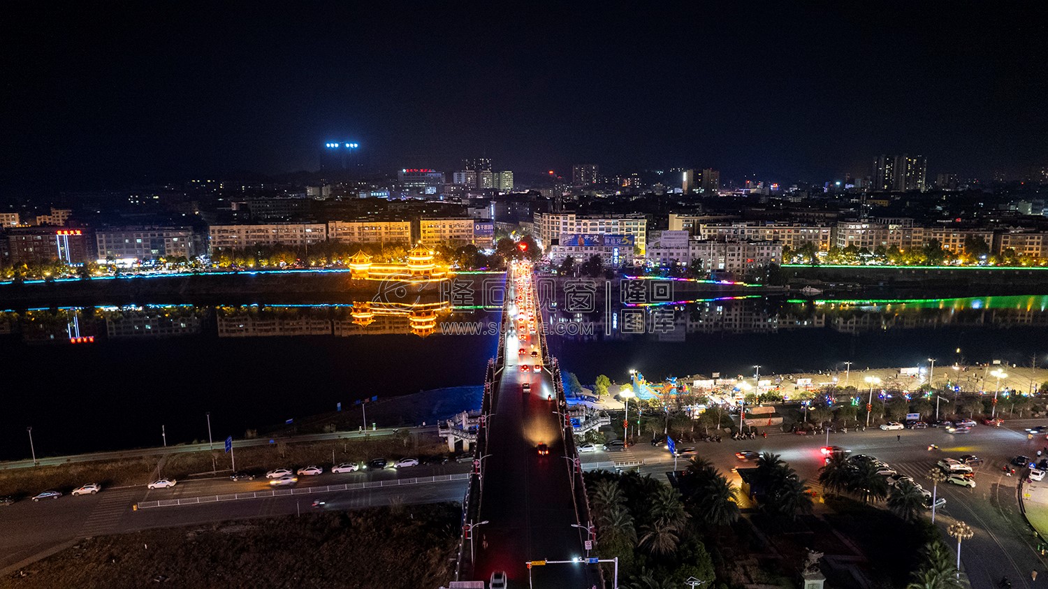 2023隆回春节期间，县城夜景