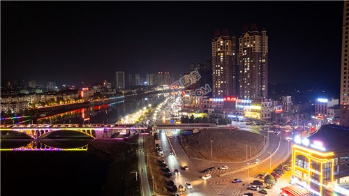 2023隆回春节期间，县城夜景