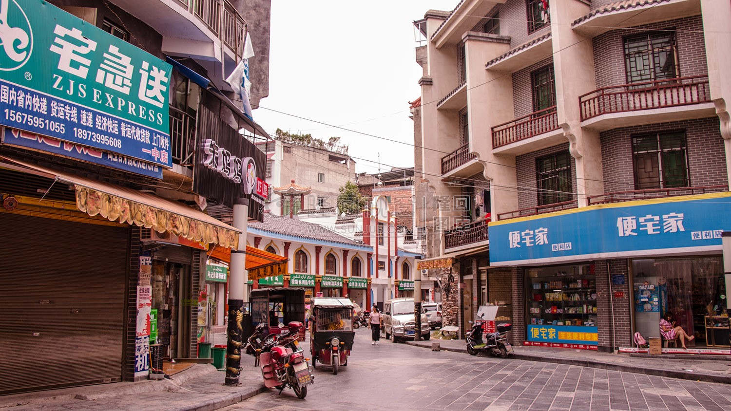 隆回老街十字路口