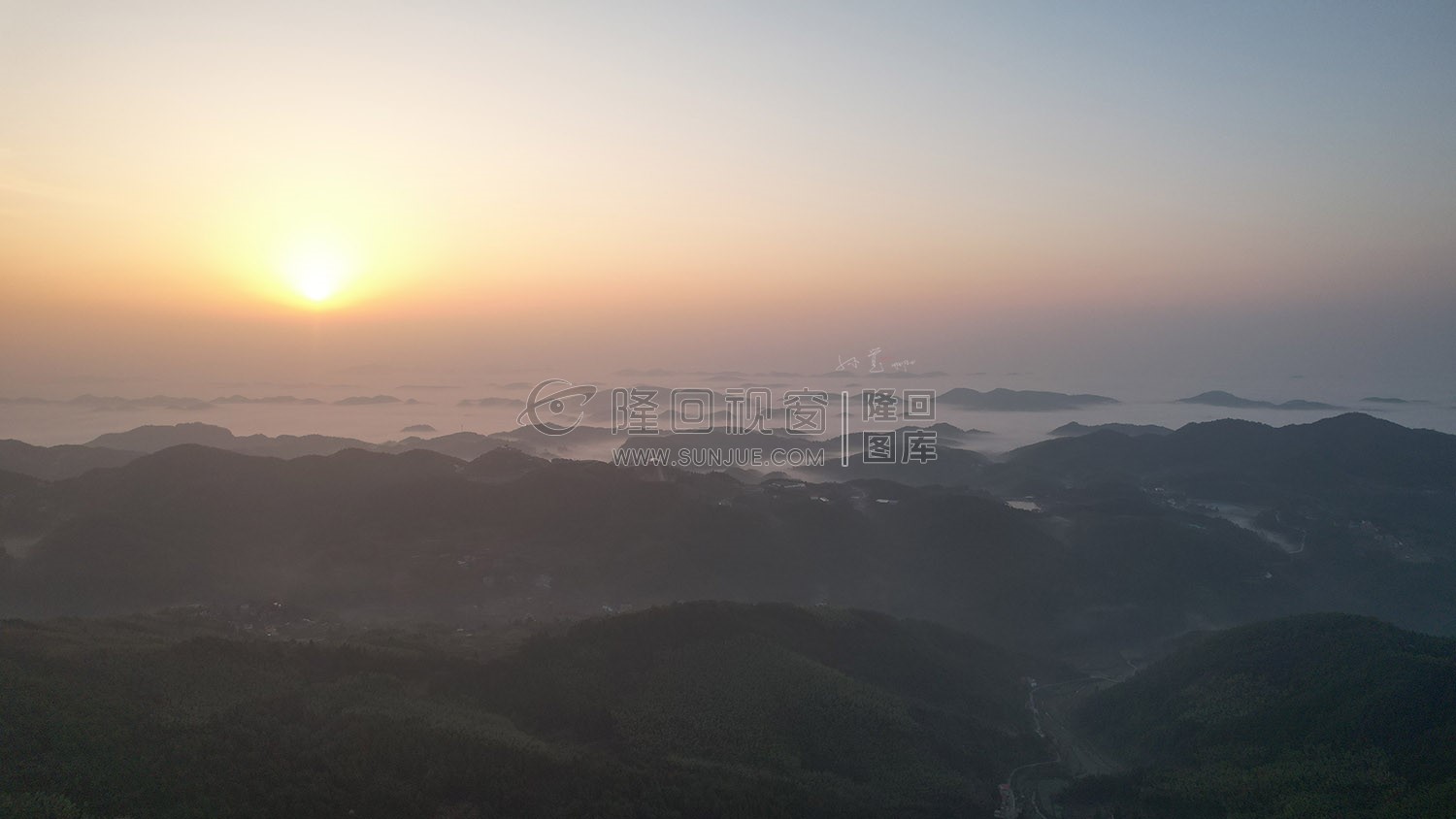乡村的早晨，荷田玖鹅水厂航拍